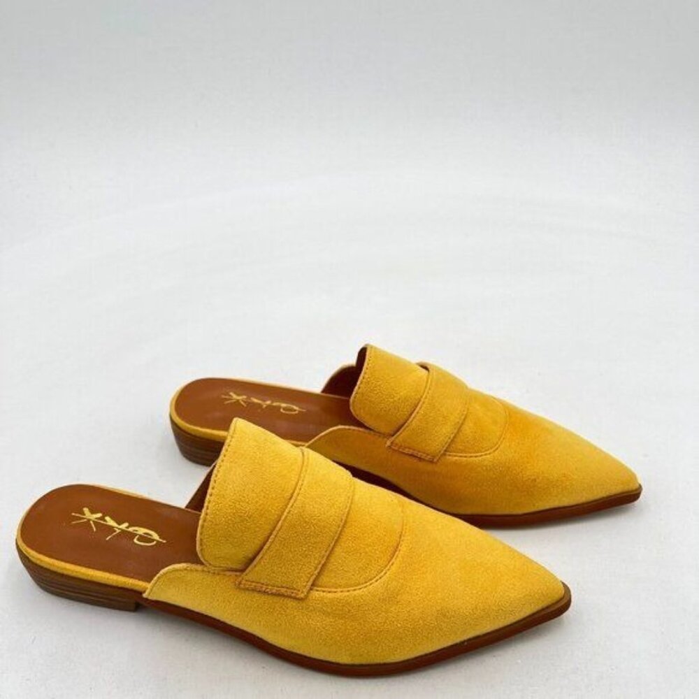 XYD Womens Retro Pointed Closed Toe Mule Flats Slip On Backless Dress Sandal